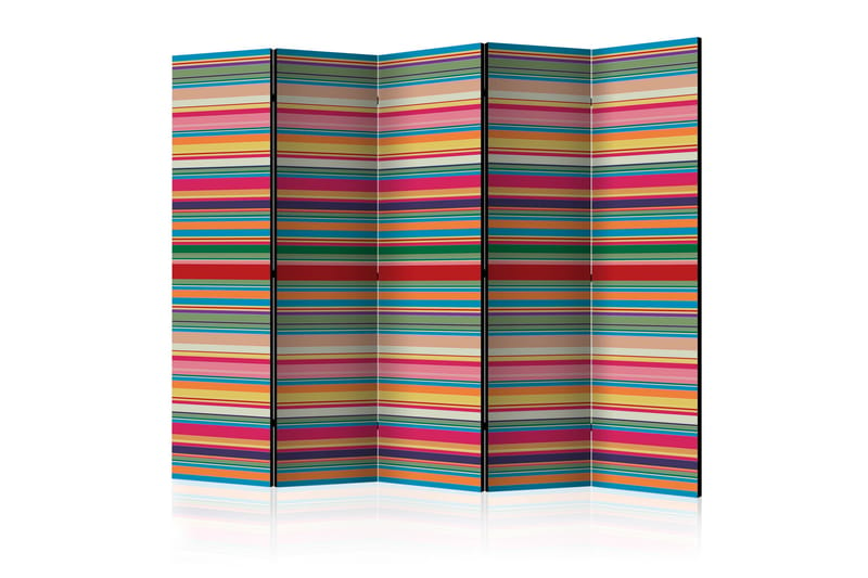 Rumdeler Subdued Stripes II 225x172 cm - Artgeist sp. z o. o. - Foldeskærm - Rumdelere