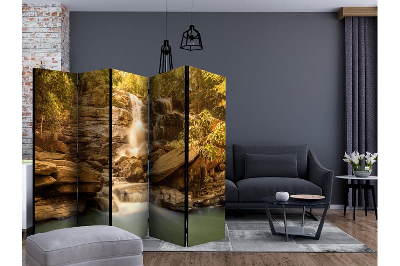 Rumdeler - Sunny Waterfall II 225x172 - Artgeist sp. z o. o. - Foldeskærm - Rumdelere