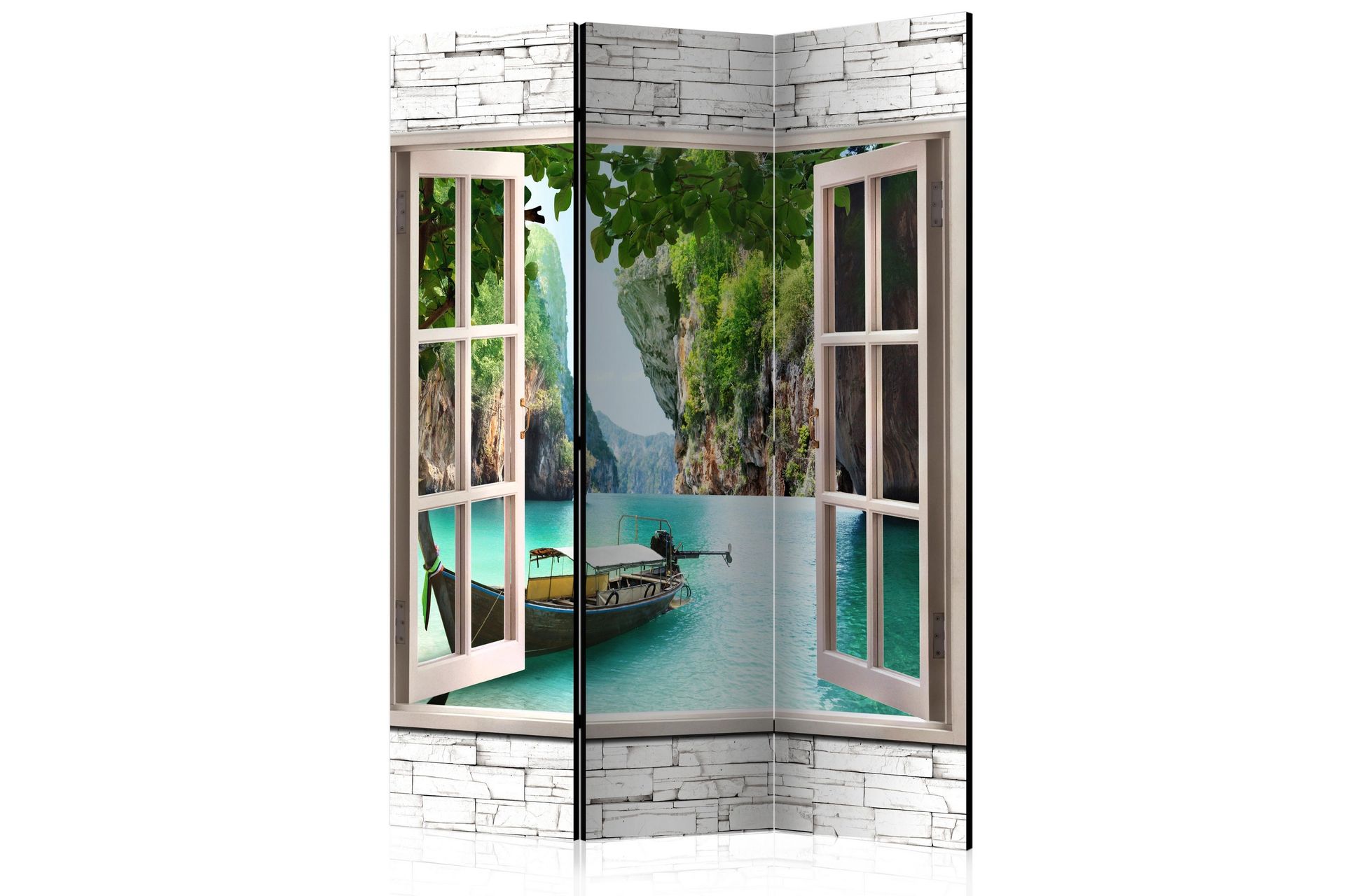 Rumdeler Thai Paradise 135x172 - Artgeist sp. z o. o. - Boligtilbehør - Rumdelere - Foldeskærm