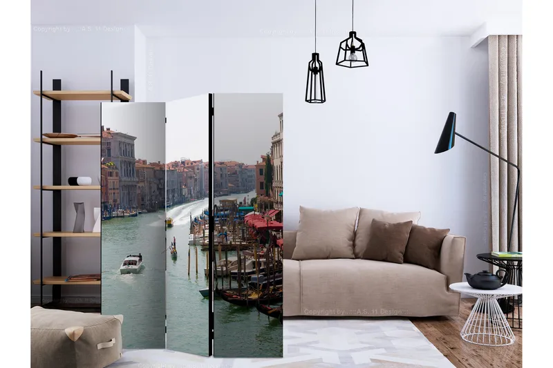 Rumdeler - The Grand Canal in Venice, Italy 135x172 - Artgeist sp. z o. o. - Boligtilbehør - Rumdelere - Foldeskærm