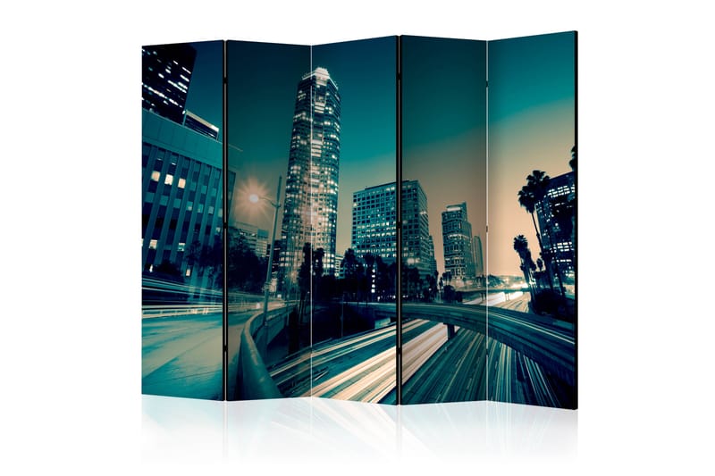 Rumdeler - The streets of Los Angeles II 225x172 - Artgeist sp. z o. o. - Boligtilbehør - Rumdelere - Foldeskærm