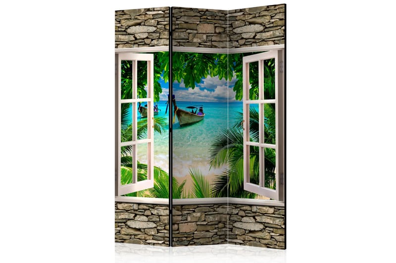 Rumdeler Tropical Beach 135x172 - Artgeist sp. z o. o. - Boligtilbehør - Rumdelere - Foldeskærm