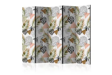 Rumdeler Tropical Geometry II 225x172 cm - Artgeist sp. z o. o. - Boligtilbehør - Rumdelere - Foldeskærm