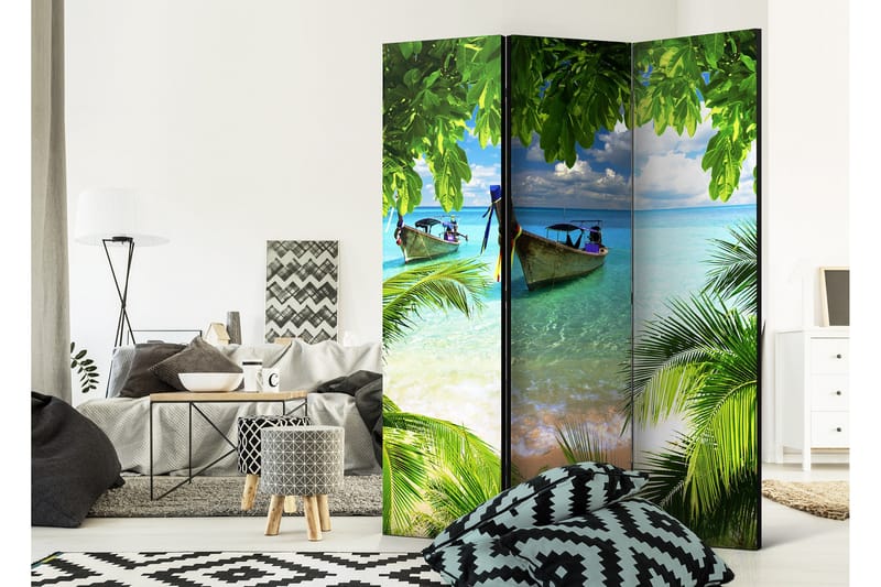 Rumdeler Tropical Paradise 135x172 - Artgeist sp. z o. o. - Boligtilbehør - Rumdelere - Foldeskærm