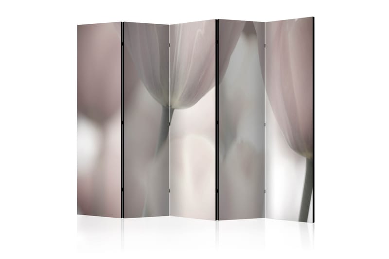 Rumdeler Tulips Fine Art - Black and White II 225x172 cm - Artgeist sp. z o. o. - Boligtilbehør - Rumdelere - Foldeskærm