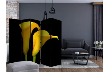 Rumdeler - Two yellow calla flowers 225x172 - Artgeist sp. z o. o. - Boligtilbehør - Rumdelere - Foldeskærm