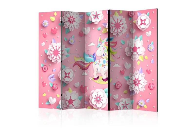 Rumdeler Unicorn on Flowerbed II 225x172 cm, Artgeist sp. z o. o.