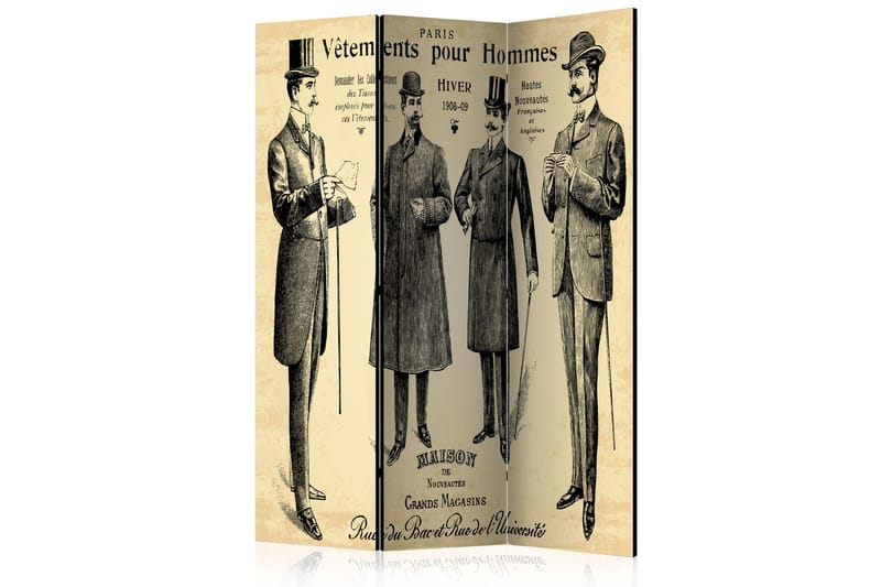 Rumdeler Vêtements Pour Homme 135x172 - Artgeist sp. z o. o. - Foldeskærm - Rumdelere