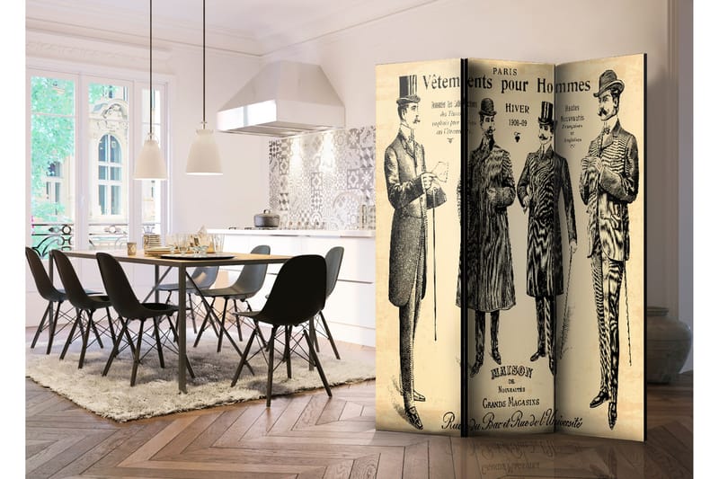 Rumdeler Vêtements Pour Homme 135x172 - Artgeist sp. z o. o. - Boligtilbehør - Rumdelere - Foldeskærm