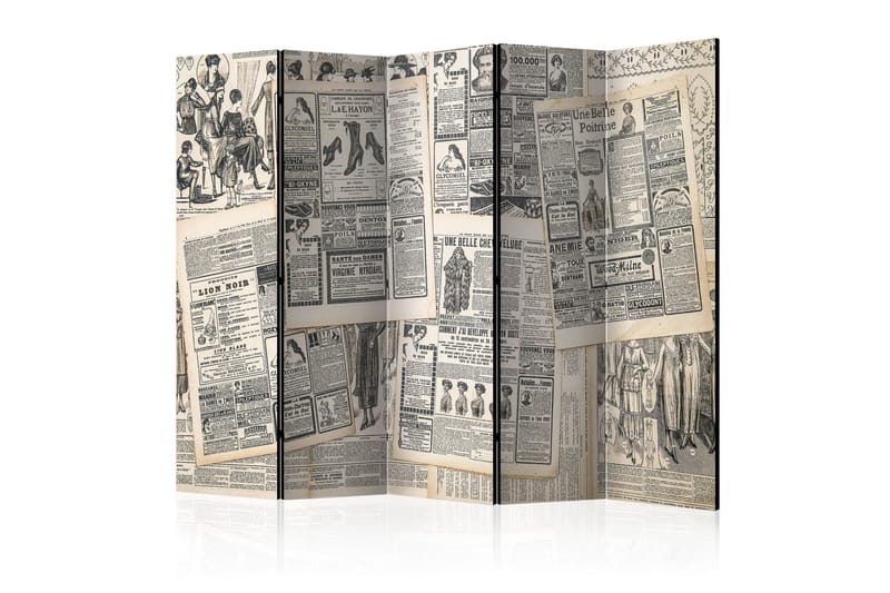 Rumdeler Vintage Newspapers 225x172 - Artgeist sp. z o. o. - Foldeskærm - Rumdelere