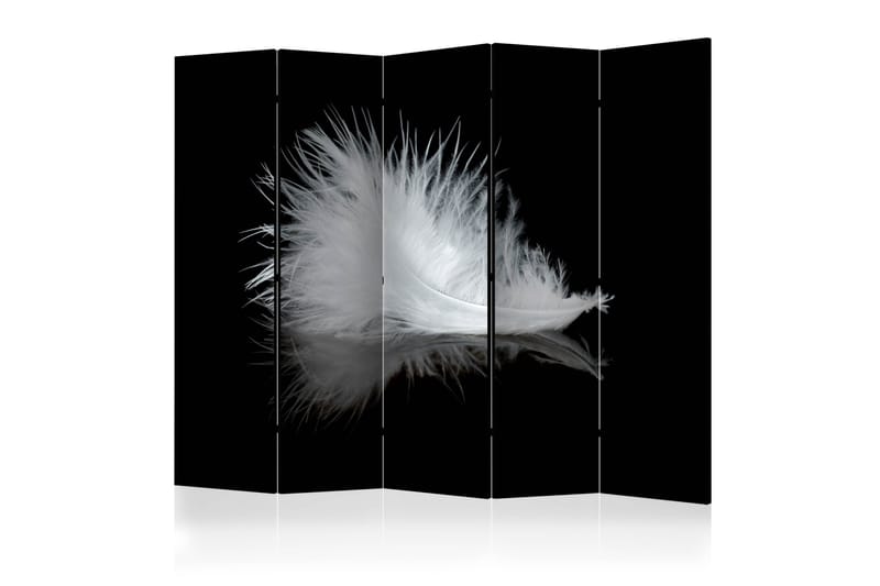 Rumdeler White Feather II 225x172 cm - Artgeist sp. z o. o. - Boligtilbehør - Rumdelere - Foldeskærm