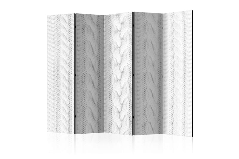 Rumdeler White Knit 225x172 - Artgeist sp. z o. o. - Foldeskærm - Rumdelere