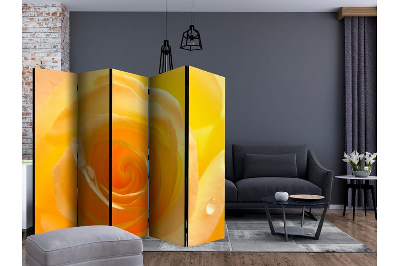 Rumdeler - Yellow rose II 225x172 - Artgeist sp. z o. o. - Boligtilbehør - Rumdelere - Foldeskærm