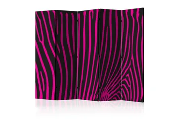 Rumdeler Zebra Pattern Violet II 225x172 cm - Artgeist sp. z o. o. - Boligtilbehør - Rumdelere - Foldeskærm