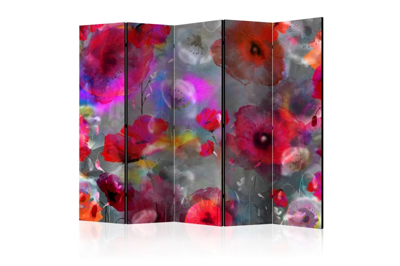 Rumdeler Painted Poppies 225x172 - Artgeist sp. z o. o. - Boligtilbehør - Rumdelere - Foldeskærm