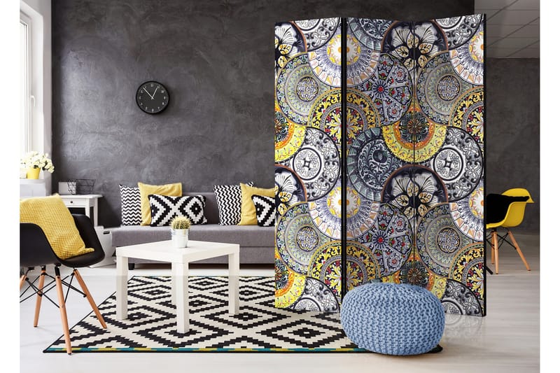 Rumdeler Painted Exoticism 135x172 - Artgeist sp. z o. o. - Boligtilbehør - Rumdelere - Foldeskærm