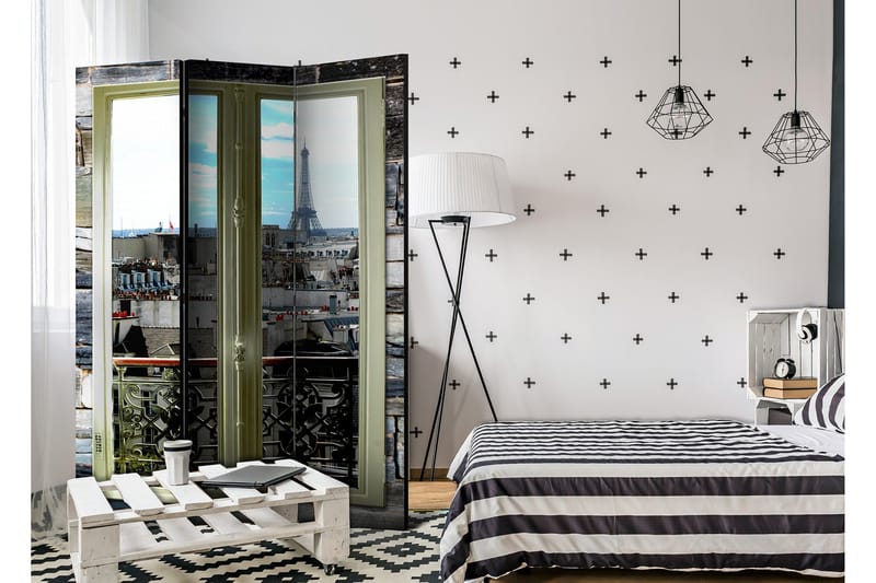 Rumdeler Parisian View 135x172 - Artgeist sp. z o. o. - Boligtilbehør - Rumdelere - Foldeskærm