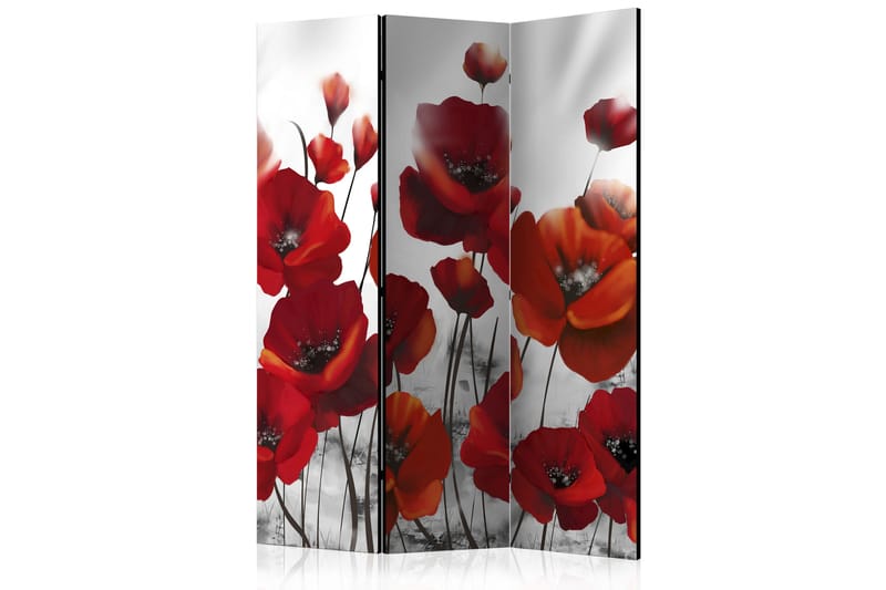 Rumdeler Poppies In The Moonlight 135x172 - Artgeist sp. z o. o. - Foldeskærm - Rumdelere