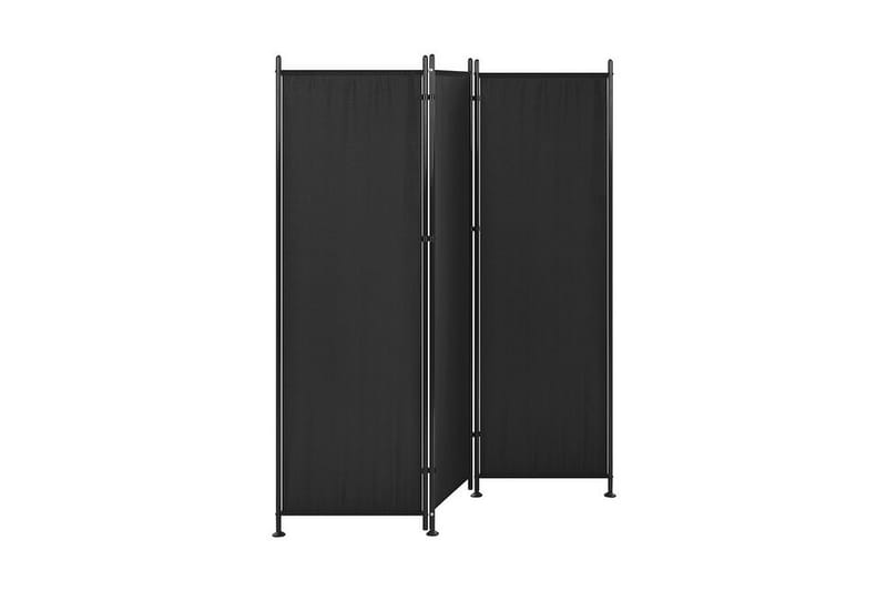 Skærmvæg 3 paneler 160 x 170 cm Sort NARNI - Sort - Boligtilbehør - Rumdelere - Skærmvæg