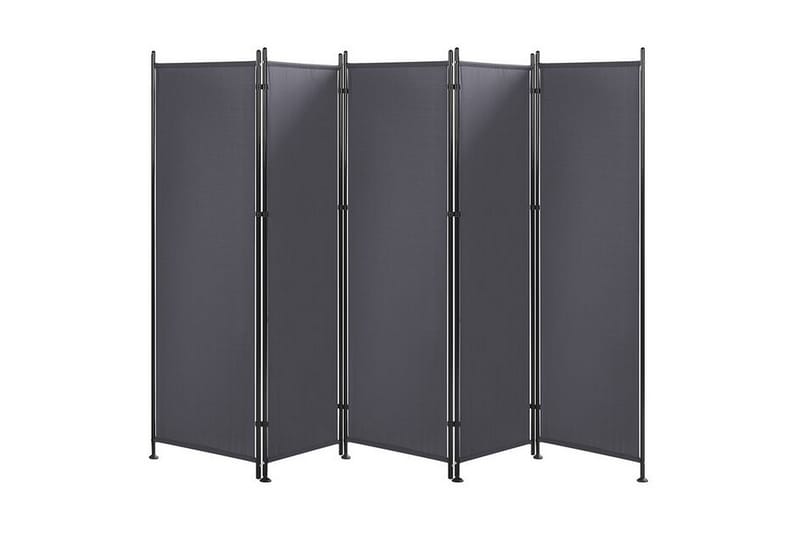 Skærmvæg 5 paneler 270 x 170 cm grå NARNI - Grå - Boligtilbehør - Rumdelere - Skærmvæg