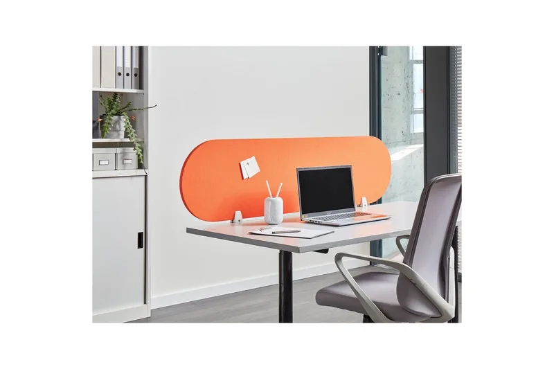 Skiljevägg för skrivbord Beliani Sparky Orange, 160x1x40 cm Orange - Boligtilbehør - Rumdelere - Skærmvæg