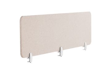 Skiljevägg för skrivbord Beliani Wally Beige, 130x2x40 cm Beige 180x2x40 cm