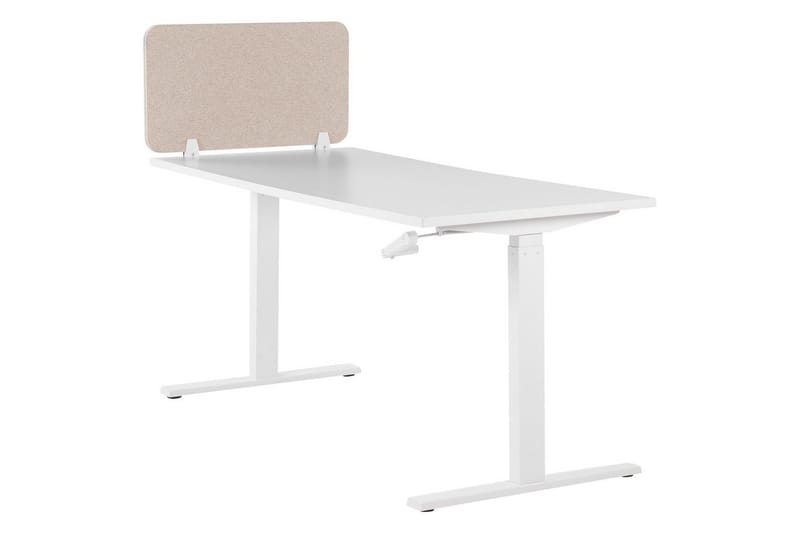 Skiljevägg för skrivbord Beliani Wally Beige, 130x2x40 cm Beige 80x2x40 cm - Boligtilbehør - Rumdelere - Skærmvæg