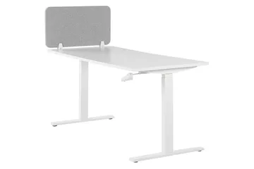 Skiljevägg för skrivbord Beliani Wally Beige, 130x2x40 cm Light grey 72x2x40 cm - Boligtilbehør - Rumdelere - Skærmvæg
