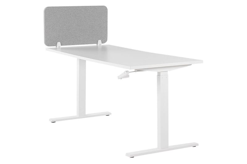 Skiljevägg för skrivbord Beliani Wally Beige, 130x2x40 cm Light grey 72x2x40 cm - Boligtilbehør - Rumdelere - Skærmvæg