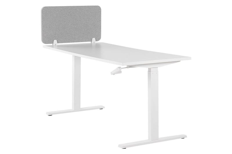 Skiljevägg för skrivbord Beliani Wally Beige, 130x2x40 cm Light grey 80x2x40 cm - Boligtilbehør - Rumdelere - Skærmvæg