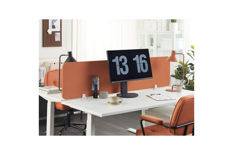 Skiljevägg för skrivbord Beliani Wally Beige, 130x2x40 cm Red 130x2x40 cm - Boligtilbehør - Rumdelere - Skærmvæg