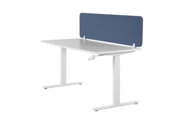 Skjold til skrivebord 160 x 40 cm blå WALLY - Blå - Boligtilbehør - Rumdelere - Afskærmning skrivebord
