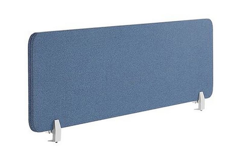 Skjold til skrivebord 160 x 40 cm blå WALLY - Blå - Bordtilbehør - Rumdelere - Afskærmning skrivebord