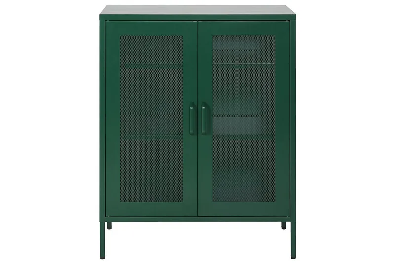 Vitrineskab Wakatipu Grøn - Grøn - Opbevaring - Skab - Vitrineskabe