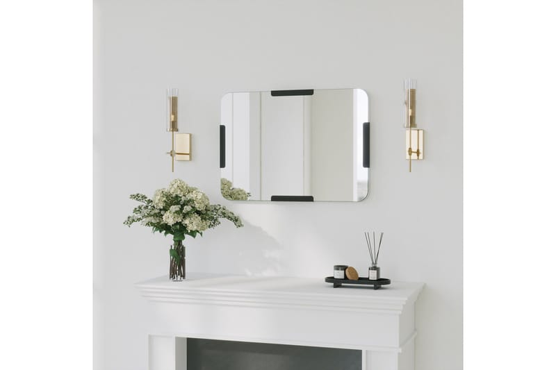 Taharoa Spejl 50 cm Rektangulær, Sort