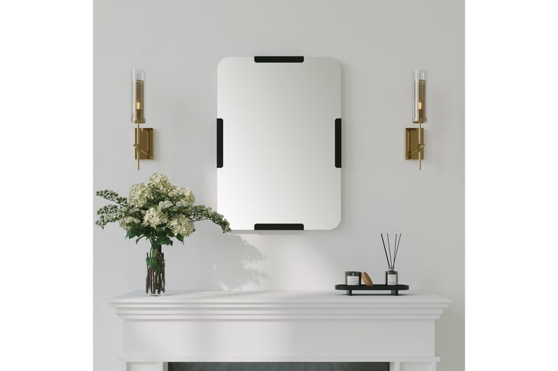 Taharoa Spejl 50 cm Rektangulær - Sort - Boligtilbehør - Spejle - Vægspejl