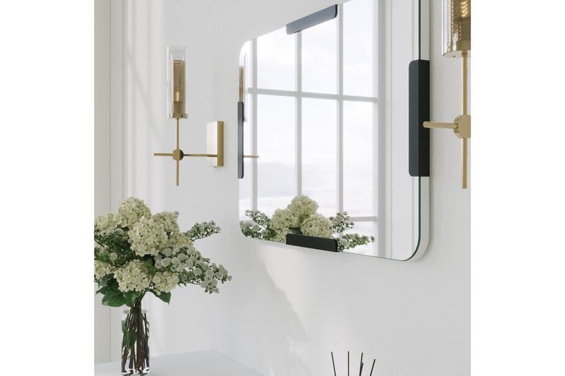 Taharoa Spejl 50 cm Rektangulær - Sort - Boligtilbehør - Spejle - Vægspejl