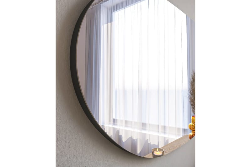 Lopi Spejl 52 cm Asymmetrisk - Sort - Boligtilbehør - Spejle - Vægspejl