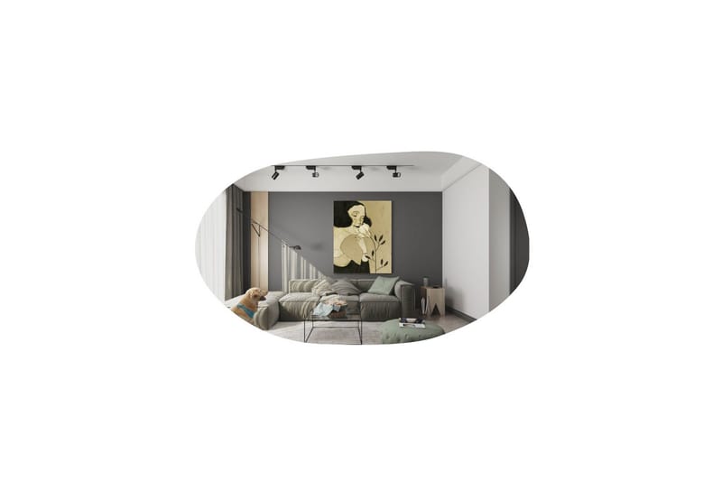 Lopi Spejl 52 cm Asymmetrisk - Sort - Boligtilbehør - Spejle - Vægspejl