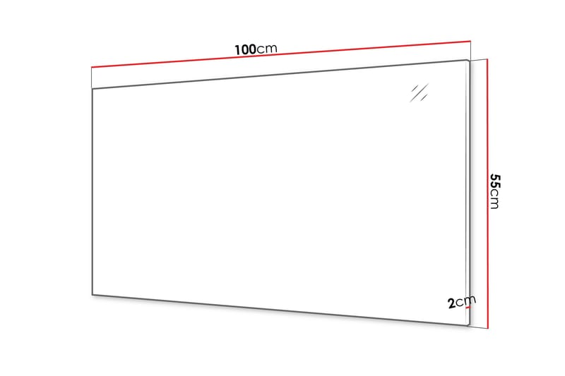 Agawal Væghængt Spejl Rektangulær 100 cm - Brun - Boligtilbehør - Spejle - Vægspejl