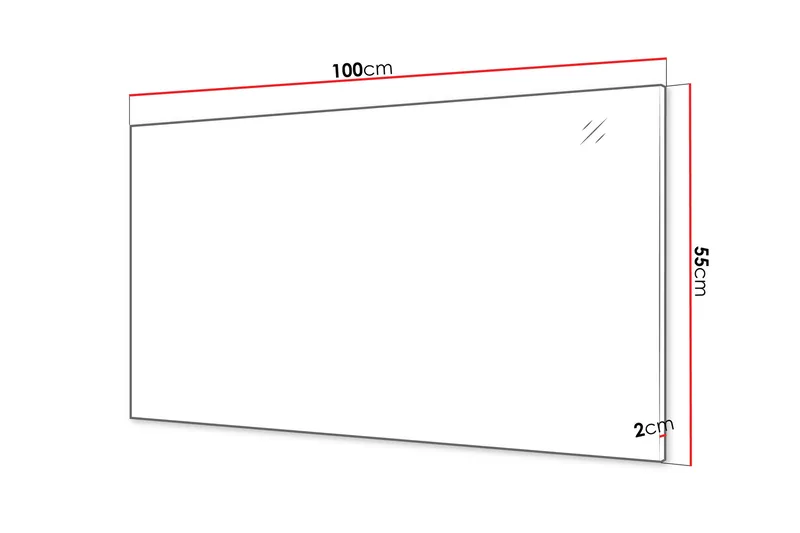 Agawal Væghængt Spejl Rektangulær 100 cm - Brun - Boligtilbehør - Spejle - Vægspejl