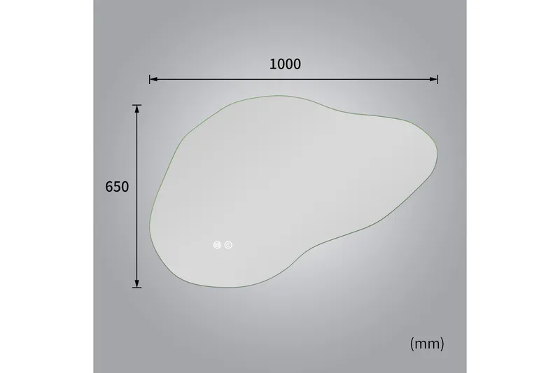 Badeværelsesspejl 100x65 cm med LED-belysning og anti-dug - Boligtilbehør - Spejle - Vægspejl