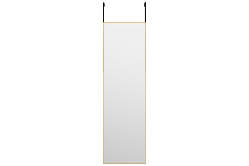 beBasic dørspejl 30x100 cm glas og aluminium guldfarvet - Guld - Vægspejl - Entréspejl