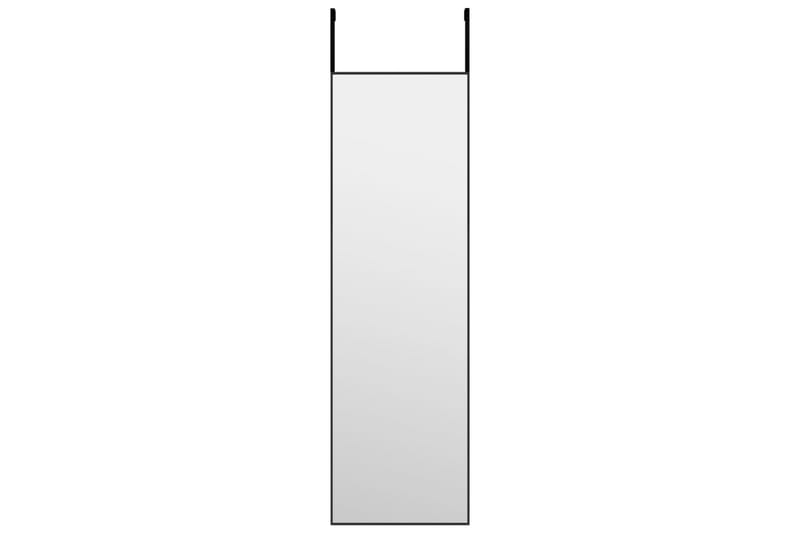 beBasic dørspejl 30x100 cm glas og aluminium sort - Sort - Vægspejl - Entréspejl