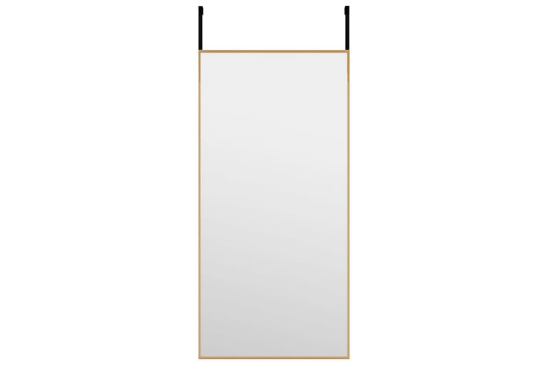 beBasic dørspejl 30x60 cm glas og aluminium guldfarvet - Guld - Vægspejl - Entréspejl