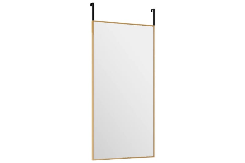beBasic dørspejl 30x60 cm glas og aluminium guldfarvet - Guld - Vægspejl - Entréspejl
