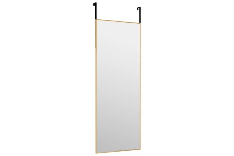beBasic dørspejl 30x80 cm glas og aluminium guldfarvet - Guld - Boligtilbehør - Spejle - Vægspejl