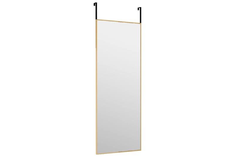 beBasic dørspejl 30x80 cm glas og aluminium guldfarvet - Guld - Vægspejl - Entréspejl