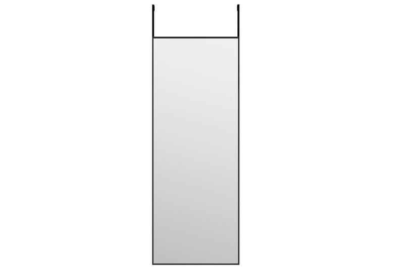beBasic dørspejl 30x80 cm glas og aluminium sort - Sort - Vægspejl - Entréspejl