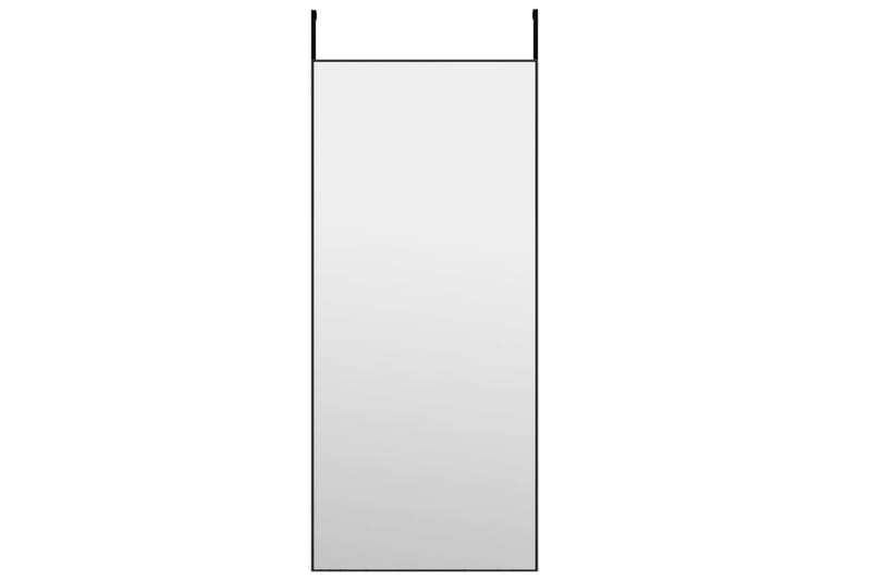 beBasic dørspejl 40x100 cm glas og aluminium sort - Sort - Vægspejl - Entréspejl